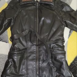 Brown Leather Sterling Coat $180. Great Price 