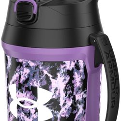 Under Armour Sports Water Jug, 64oz Insulated Water Bottle w/Handle, Half Gallon, Fence Hook, Leak Resistant, Baseball, Football & More $15