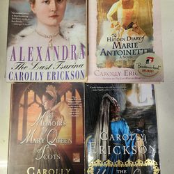 Set of 4 Historical Romance Novels by Carolly Erickson