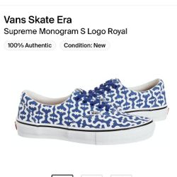 Supreme  Vans Monogram S Royal Blue Size 11