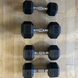 Dumbbells Free Weights - 20lb (1), 25lb (2), 35lb (1)