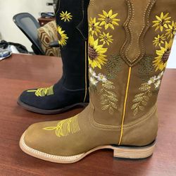 Botas vaqueras de piel para mujer