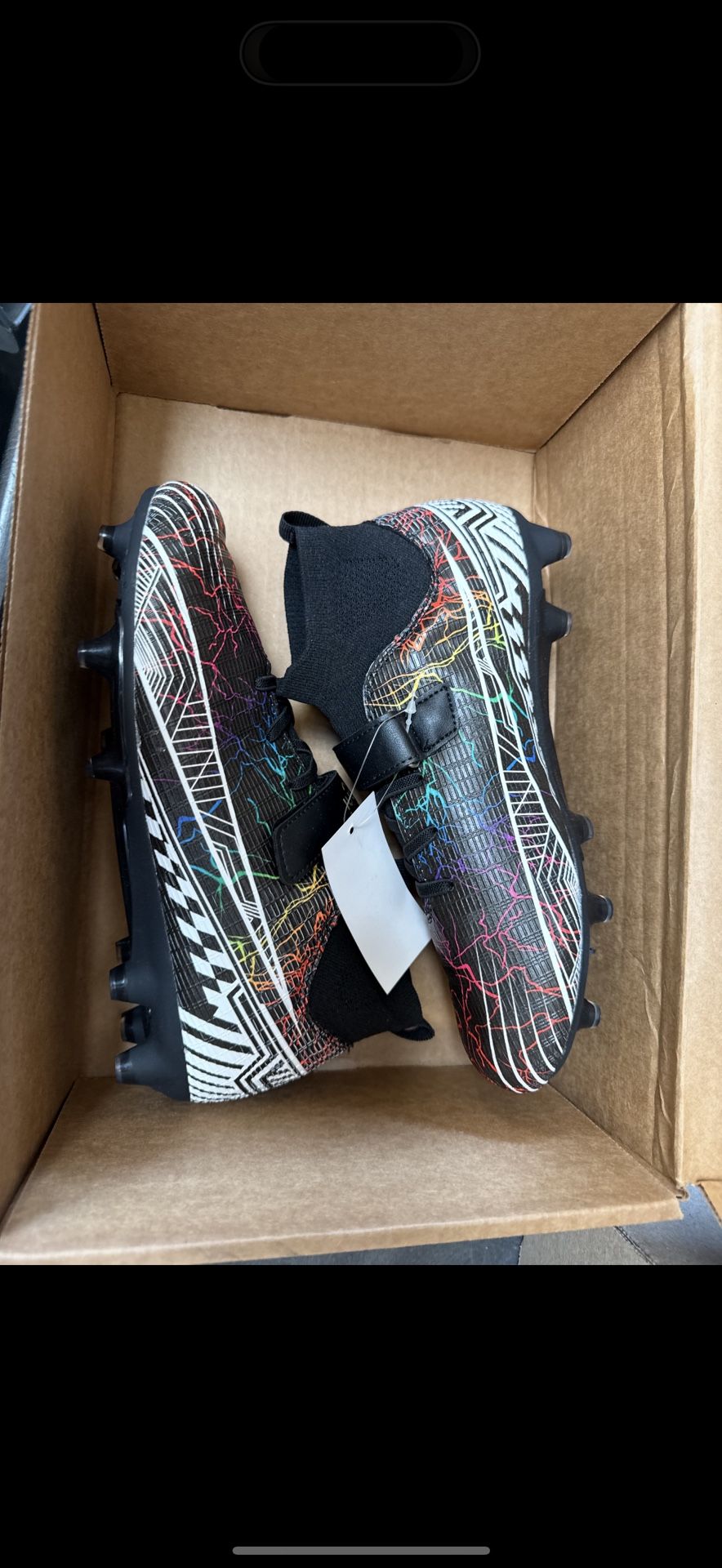 GINNI Kids Soccer Cleats Shoes Youth Child Hook-and-Loop Football Baseball Shoes