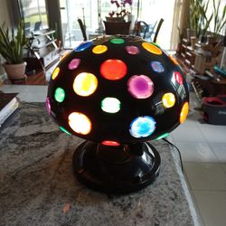 Vintage Rabbit Tanaka Rotating Multi Color Disco Light/ Large Mushroom Ball.