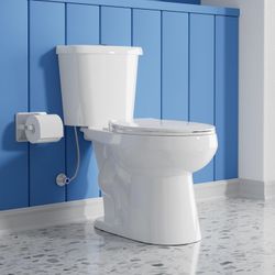 17 Inch Compact Tall Toilet for Seniors,Tornado Flush High Toilets, Chair Height Toilet, ADA Height for Bathroom, Comfort Bowl Heigh 16.75", Seat Heig
