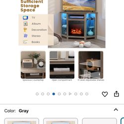 Fireplace Tv Stand W/ LED Lights
