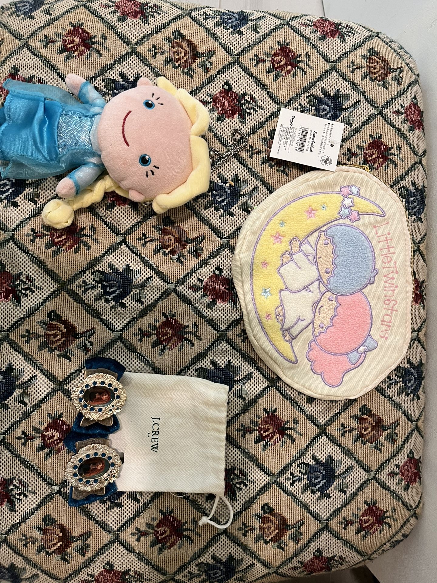 Disney Park Store Frozen Elsa Coin Purse, Sanrio Angel Siblings Bag, And Brave Headband All New.