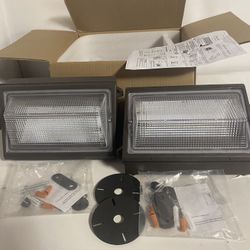 LED Wall Pack Light with Dusk to Dawn Photocell,80W 10500LM 5000K Daylight Wall Pack, AC100-277V Input,500W HPS/HID Equivalent, Waterproof Commercial 