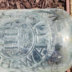 Large Vintage Heavy Glass Water Bottle