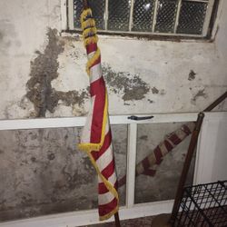 2 Vintage American Flags