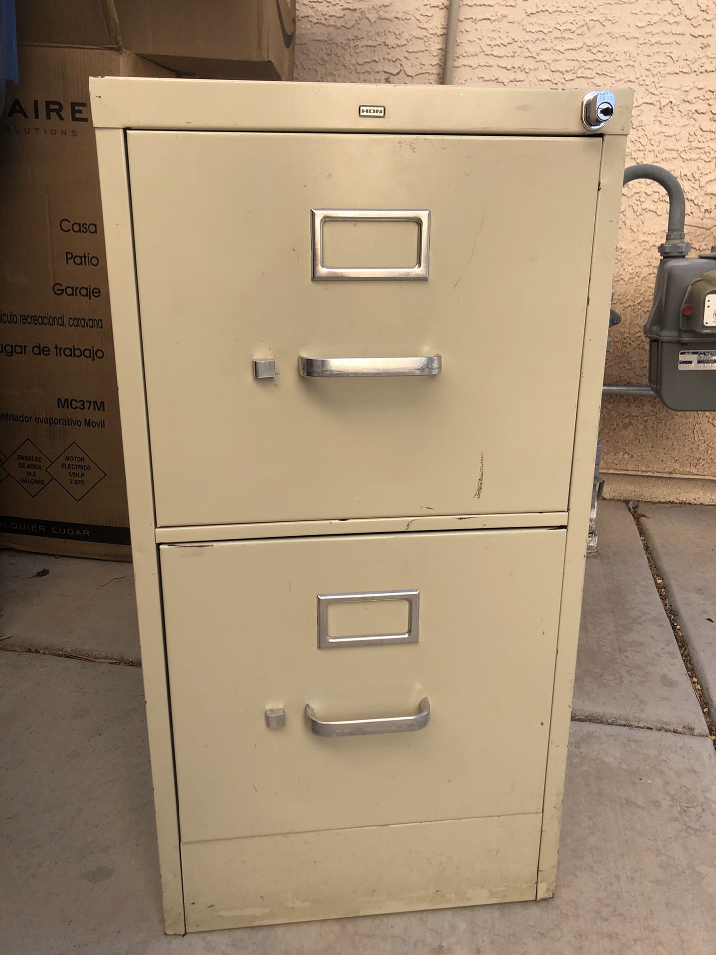 Metal filing cabinet