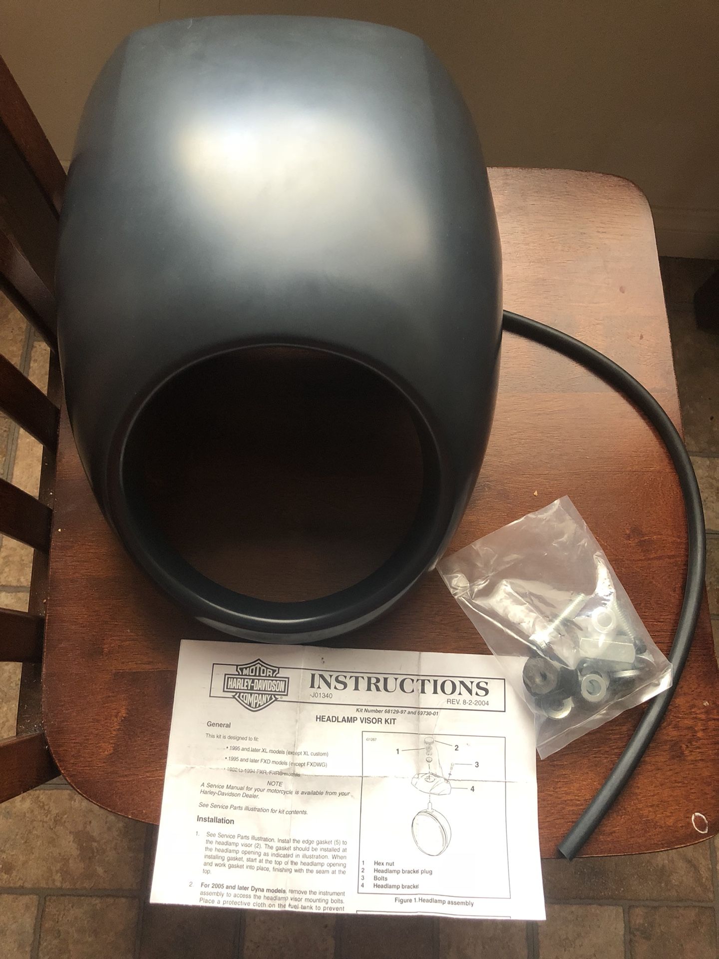 Harley Davidson OEM headlamp Visor Kit