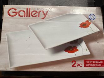 Ceramic serving trays