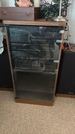 Kenwood Stereo Component Stack with Cabinet