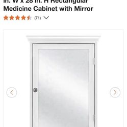 Home Decorators Collection 20 in. W x 28 in. H Rectangular Medicine Cabinet with Mirror