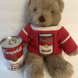 Campbell’s Soup Teddy Bear With Hidden Can