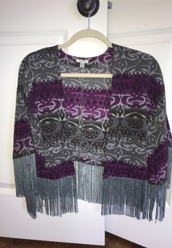 Women size small fringe blazer like new