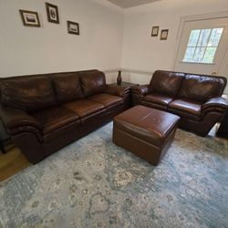 Genuine Leather Sofa/Loveseat