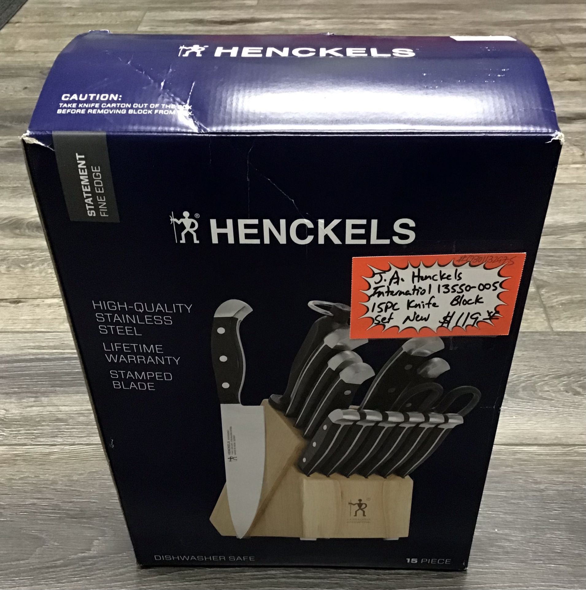 J.A. Henckels International 13550-005 15Pc knife block set brand new  