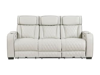 Fairway Taupe Power Double Reclining Sofa
