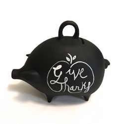Chalk paint piggy bank