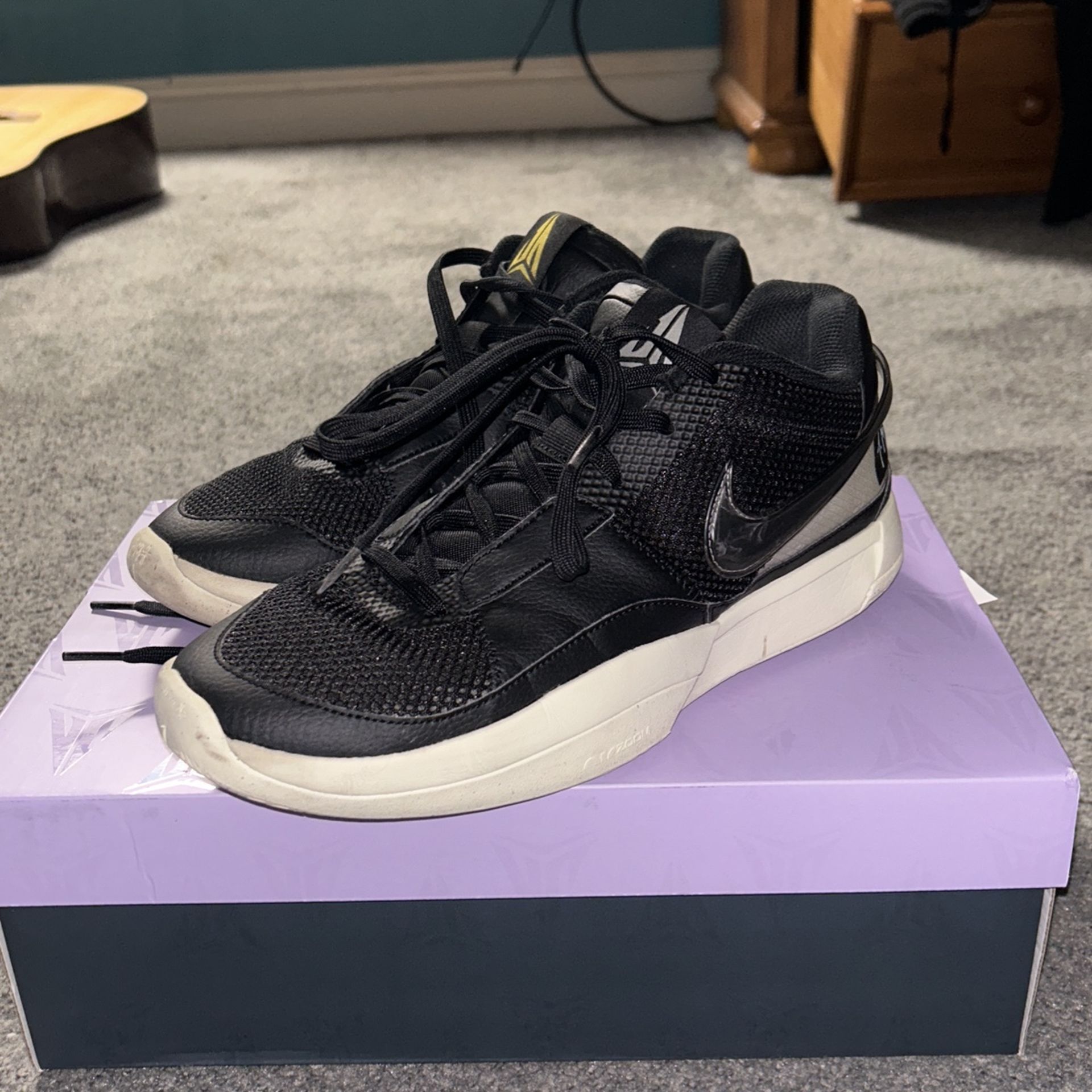 Ja Morant 1s   Black:Size 10        Pink:Size 9.5