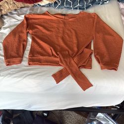 XS orange women’s summer top