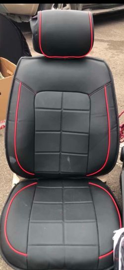 Leatherette seatcovers new in package full set front rear seats $30 red black/solid black colors available/CUBRE ASIENTOS PIEL SINTETICO NUEVOS $30 TO