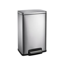 Tramontina 13-Gallon Step Trash Can Stainless Steel Brand New