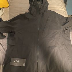 Mens Lululemon Waterproof Full-Zip Rain Jacket XL