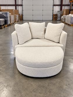 Costco Holley Oversized Accent Chair with Storage Ottoman