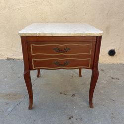 Italian Marble top nightstand