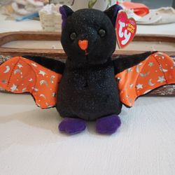 Ty Beanie Baby Scarem The Black Bay With Orange Wings ERRORS