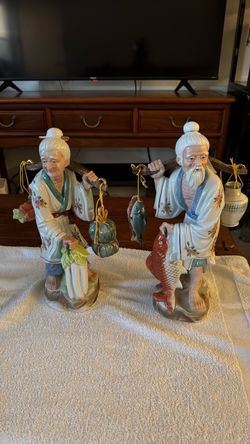 Vintage fishers porcelain figurine