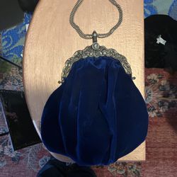 1920’s Blue Velvet Bag
