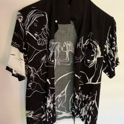 Supreme Ray Button Up Kissing Girl Shirt- Size Large