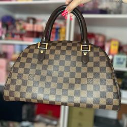 Louis Vuitton Ribera Tote MM Brown Canvas