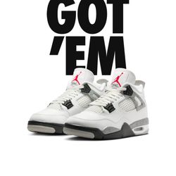 Jordan 4 White Cement 