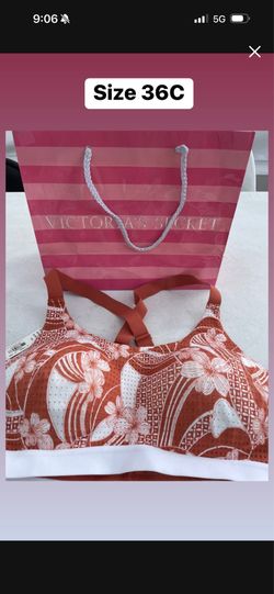 NWT Victoria's Secret Sport Lightweight Floral Sports Bra Size 36C Cross Strap Pick up location in the city of pico Rivera
