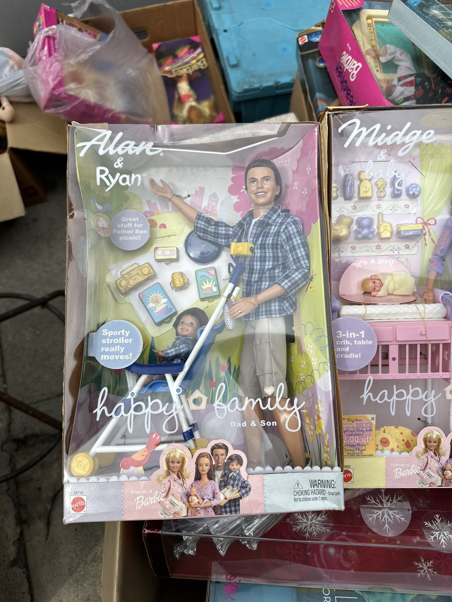 Vintage RARE Midge And Allen Family (pregnant) Barbies