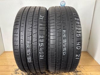 2 tires 275 40 21 Pirelli scorpion verde all season like new no repairs