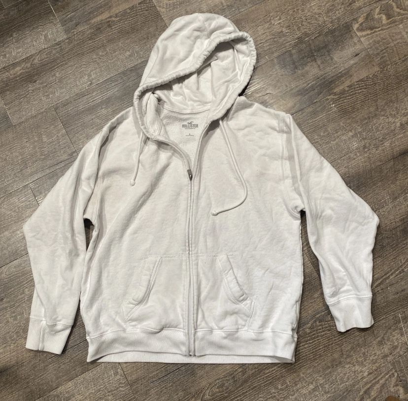 Teen Girls Hollister Small White Hooded Sweatshirt
