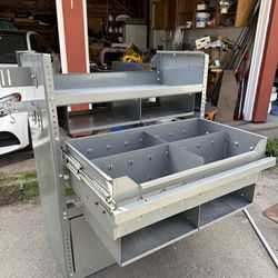 “Van Shelving Unit – Heavy Duty Steel Storage for Work Vans (Trans”