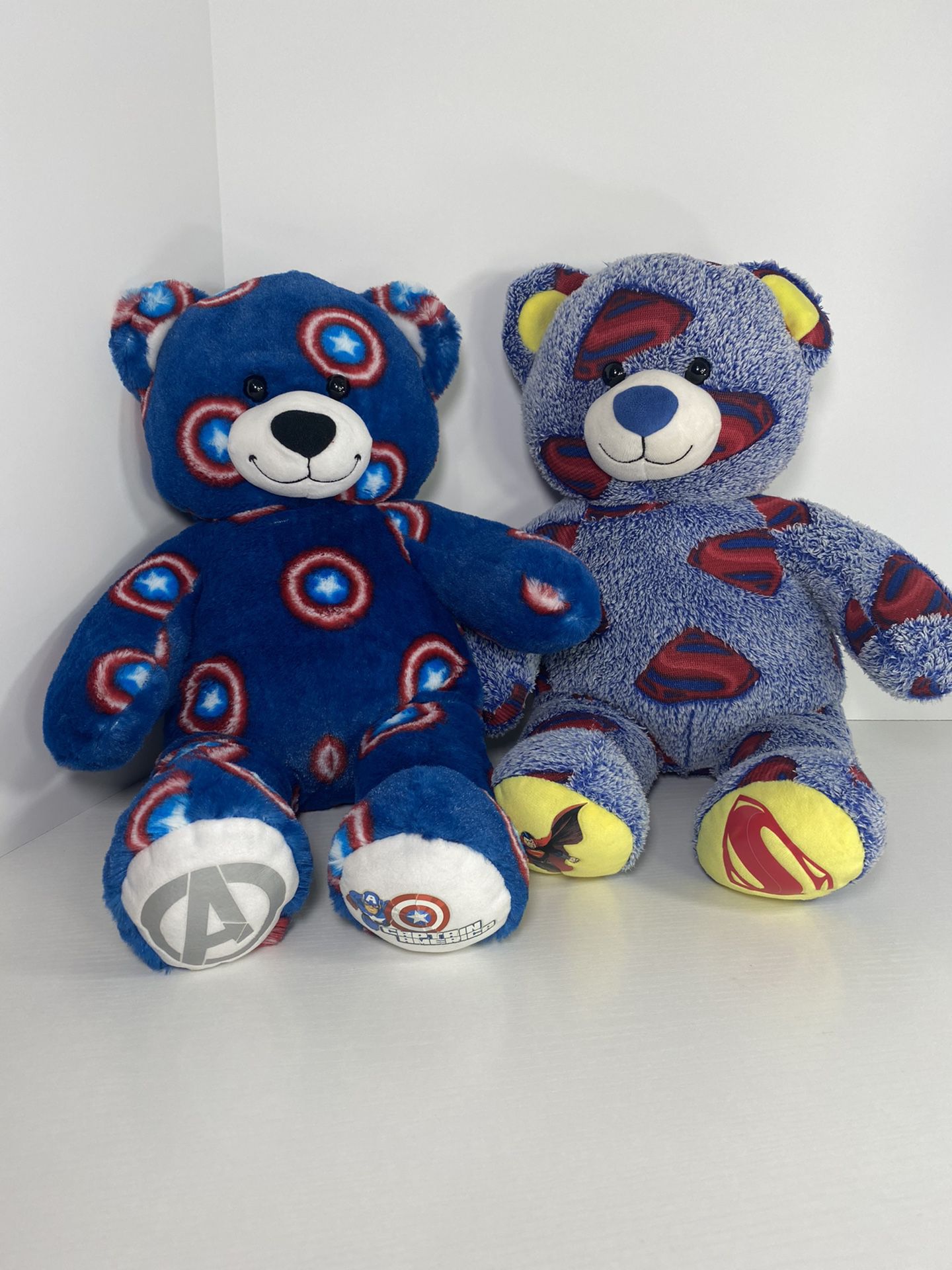 Build A Bear Captain America & Superman Plush Bears