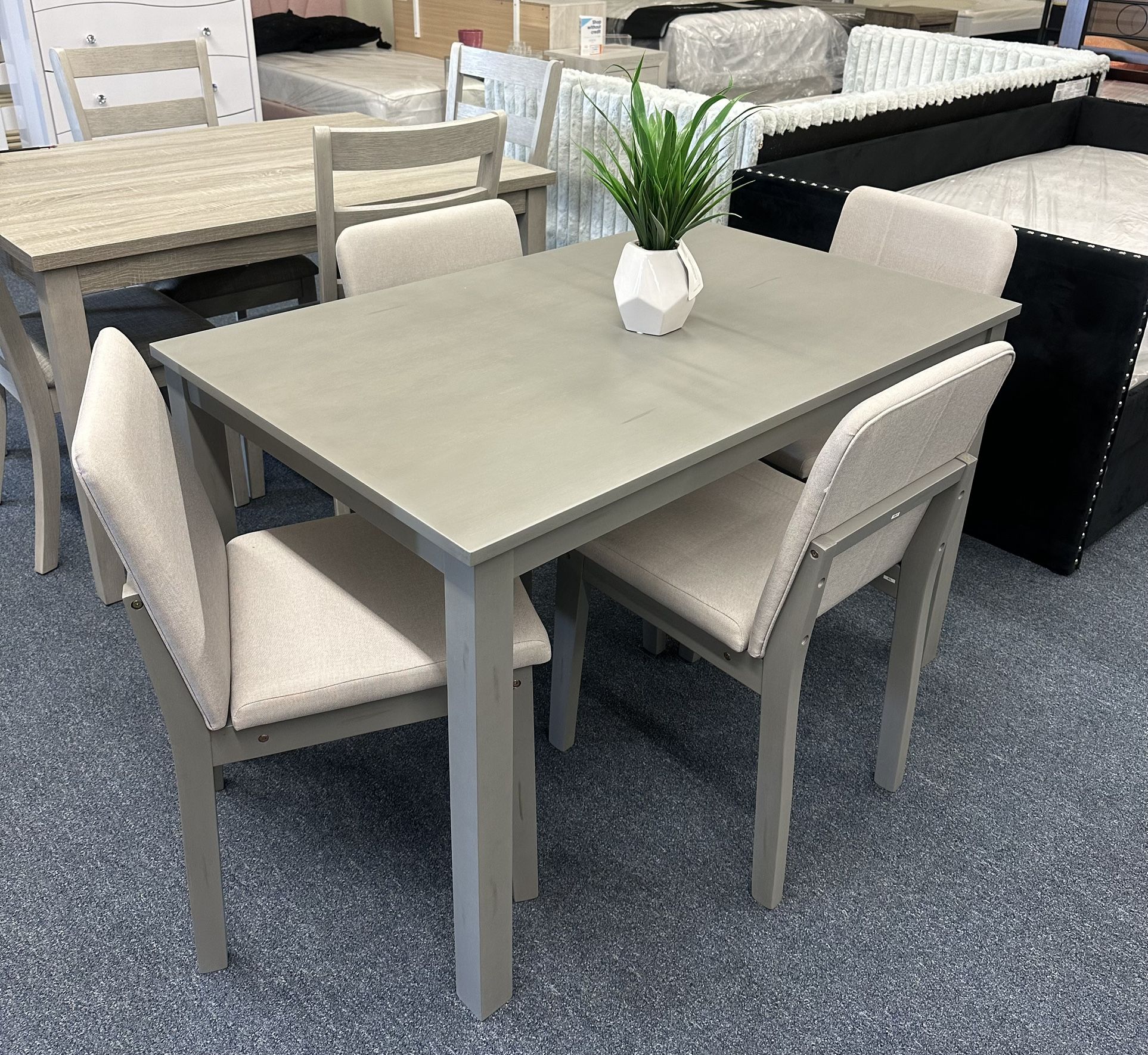 Grey 5pc Dining Set