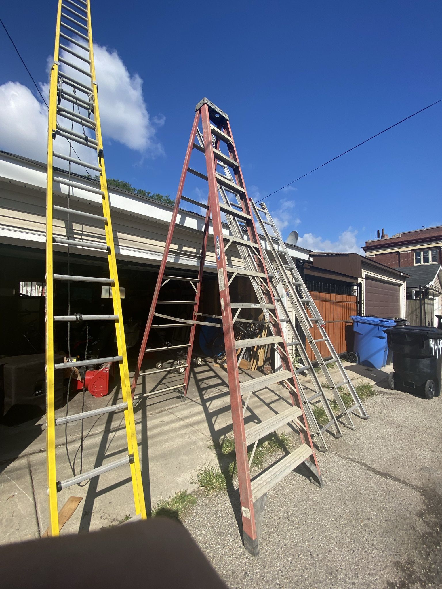Werner 12 ft A frame Fiberglass ladder