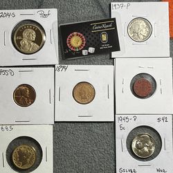 Coin lot plus 1/4 grain Gold bar