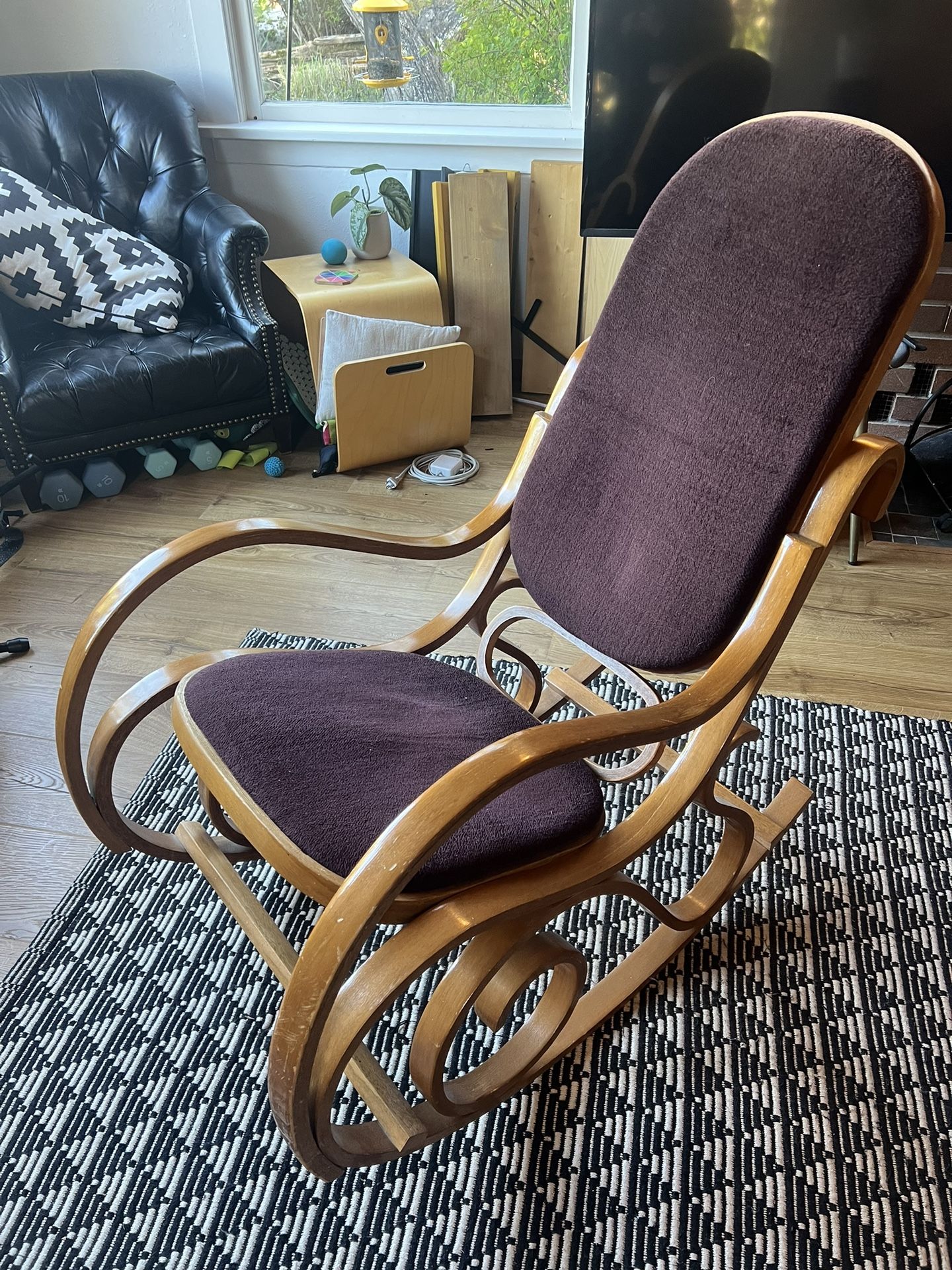 High Back Vintage Rocking Chair