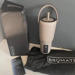 BrüMate Resa 35oz 100% Leakproof Travel Tumbler with Handle & Straw | Flexible SoftSip Straw | Silic