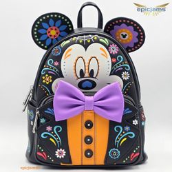 Loungefly Disney Mickey Mouse Sugar Skull Cosplay Mini Backpack